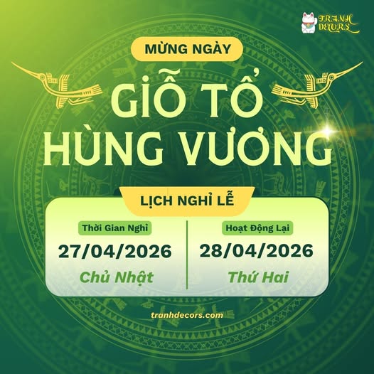 Thông báo lịch nghỉ lễ giỗ tổ Hùng Vương